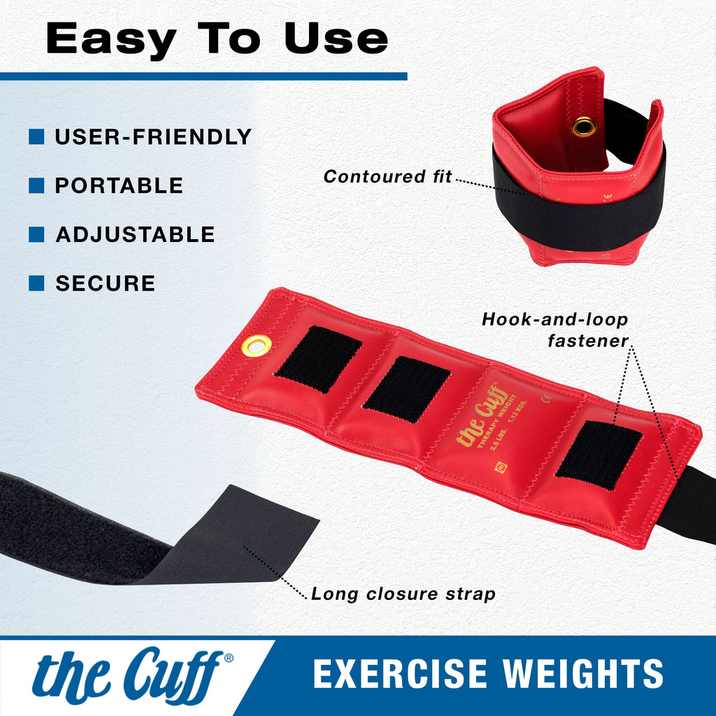 Original Adjustable Ankle and Wrist Weight for Yoga, Dance, Running, Cardio, Aerobics, Toning, and Physical Therapy. .25 Lb , White