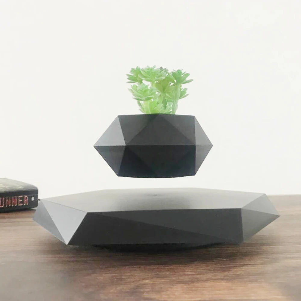 Levitating Air Bonsai Pot with Magnetic Suspension for Floating Plants - Elegant Desk Decor Planter